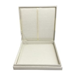 Ivory boxed wedding invitation