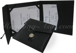 black wedding pocket fold envelope