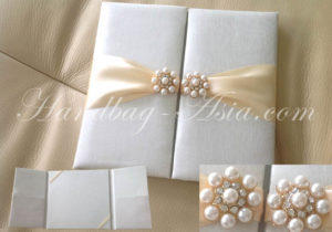 Ivory Pearl Wedding Favour Box