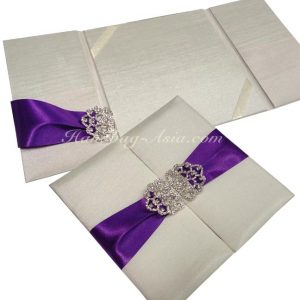 ivory wedding folder for luxury invites