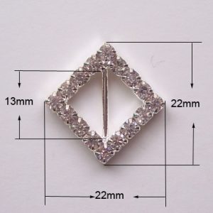 small silver crystal buckle