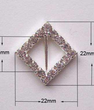 small silver crystal buckle