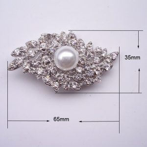 extravagant pearl wedding brooch