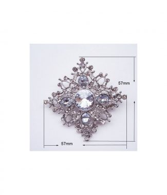 snowflake crystal brooch