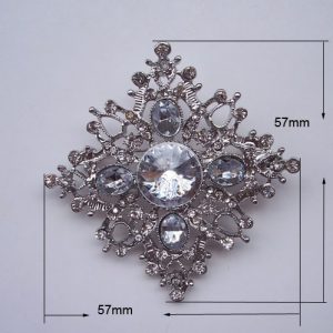 snowflake crystal brooch