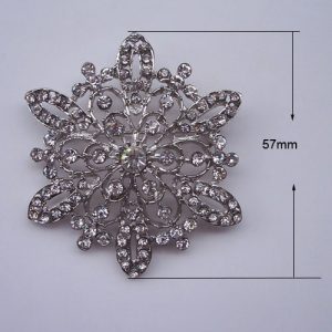 Large snowflake brooch