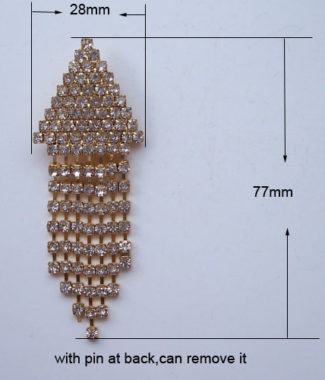golden rhinestone crystal hanger