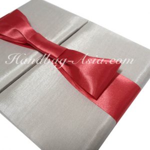 wedding folder with bow embellishment for wholesale