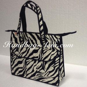 Quilted Cotton Zebra Bag