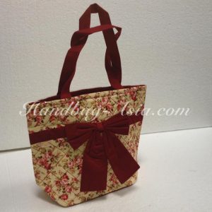 Thai cotton bag with rose pattern