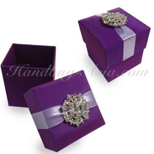 purple silk gift box