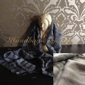 Grey Thai silk shawl