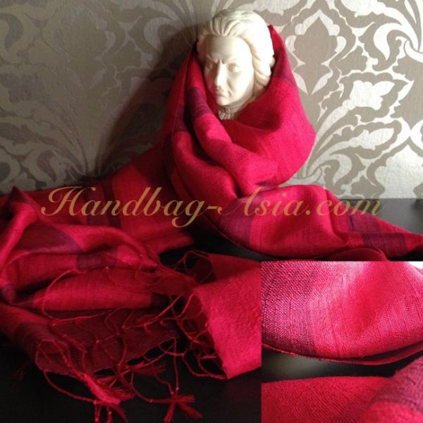 red silk shawl