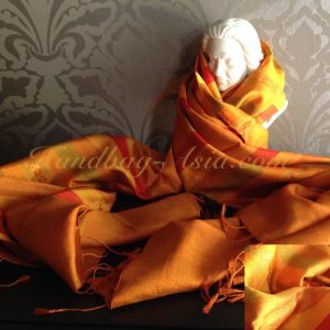 orange silk shawl