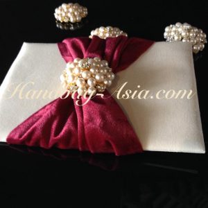 luxury pearl wedding invitation