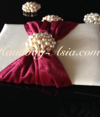 luxury pearl wedding invitation