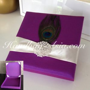 Luxury peacock wedding box