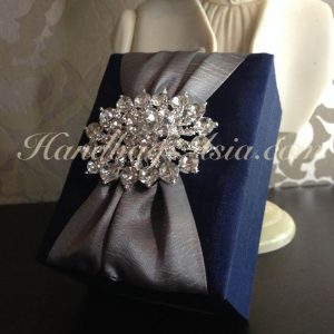 Luxury royal blue silk box