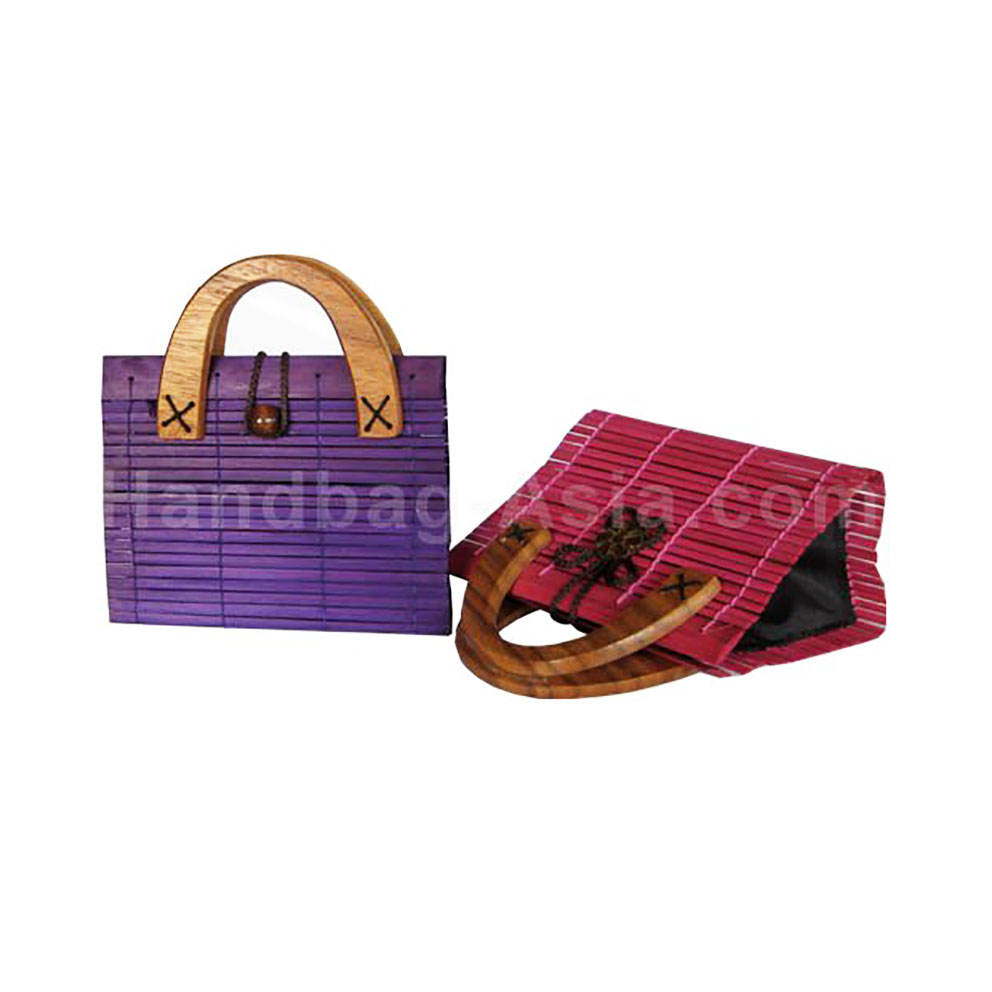 Bamboo Handbag Woven Handmade Wooden Women Summer Wicker Luxury Beach Tote  Bag | eBay