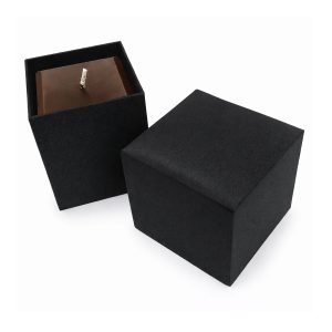 Black silk candle box