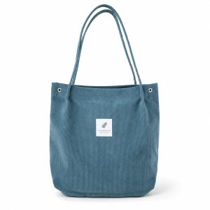 Custom Blue Corduroy Shoulder Bag Magnet Closure.jpg