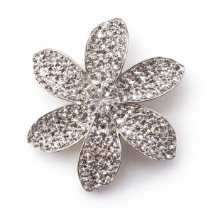 Lilawadee flower rhinestone brooch from Chiang Mai, Thailand