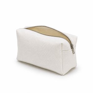 Natural Color Plain Cotton Canvas Cosmetic Bag From Chiang Mai, Thailand