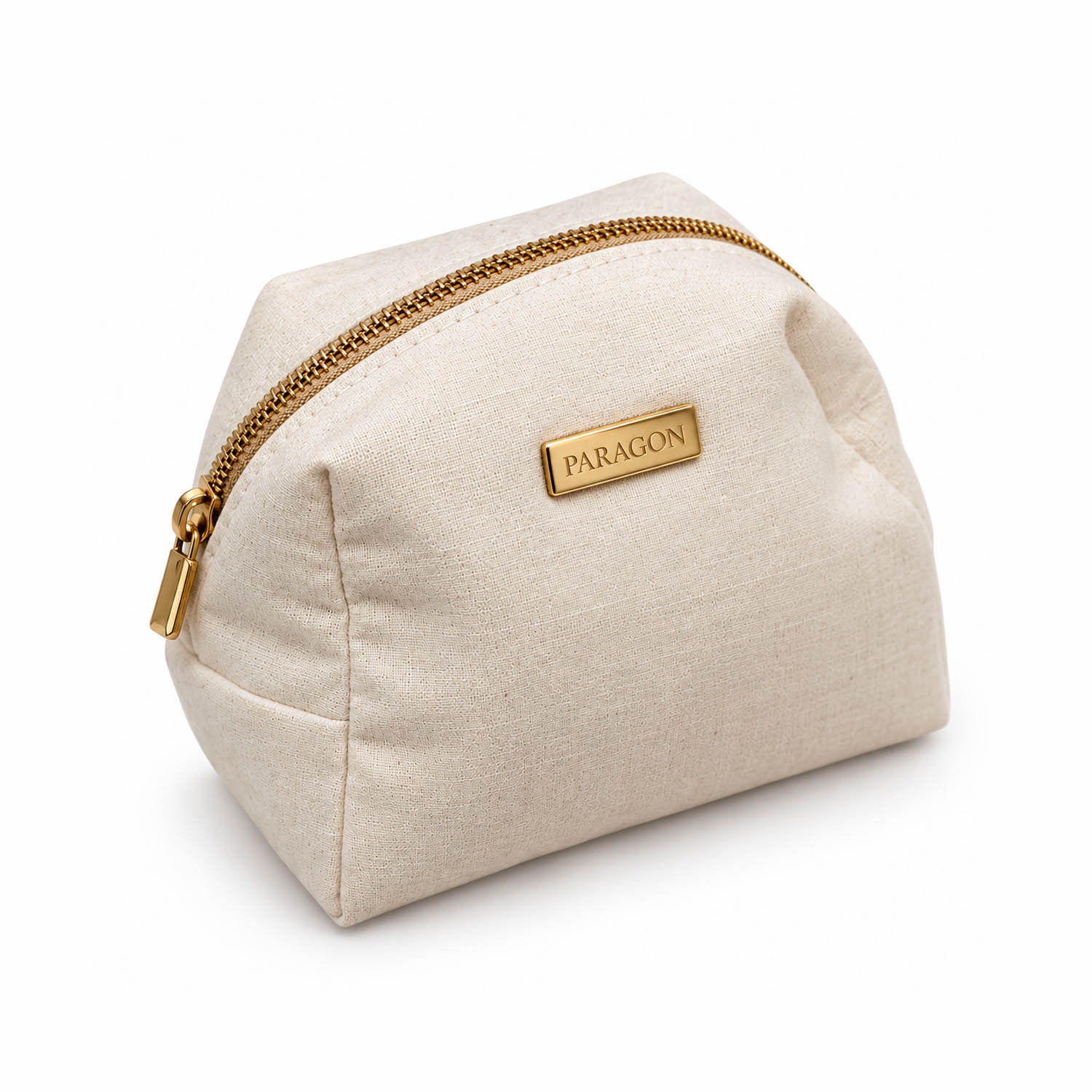 Round Shaped Cotton Cosmetic Bag With Zipper