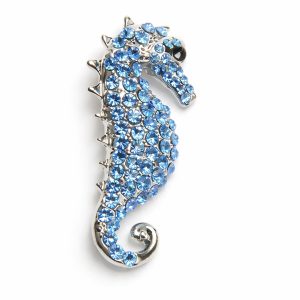 Seahorse Rhinestone Crystal Brooch