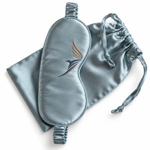 Thai Silk Sleeping Mask with Custom Logo Drawstring Bag