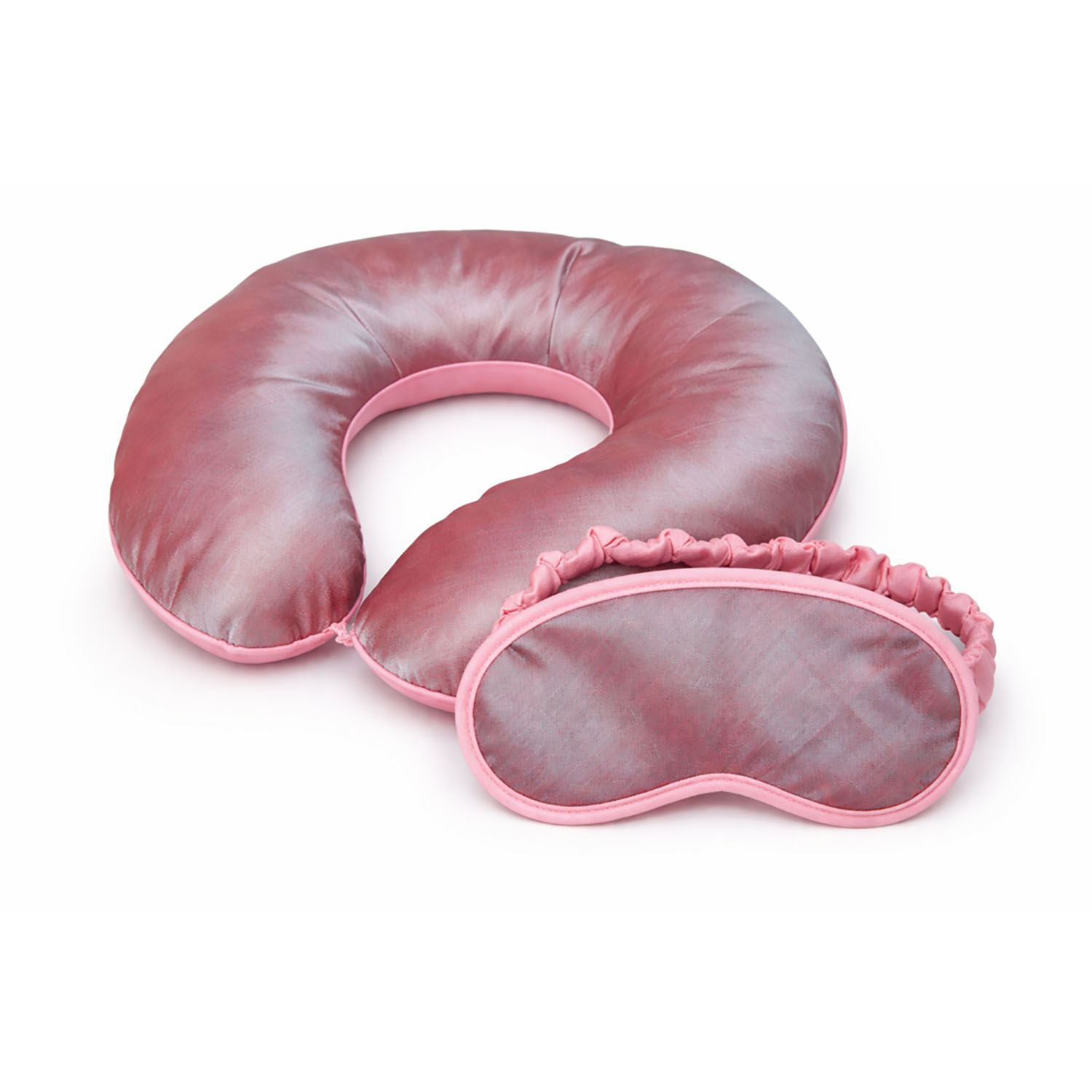 Luxury Thai silk neck pillow & sleeping mask travel kit from Chiang Mai
