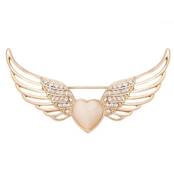 golden angle wing brooch from Thailand