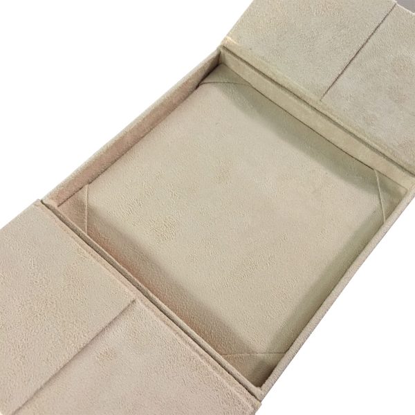 beige suede box