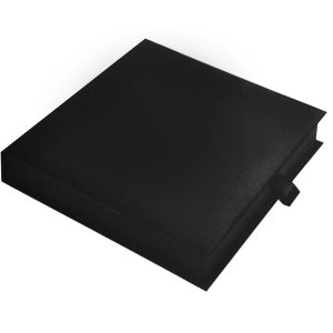 Black hinged lid invitation box