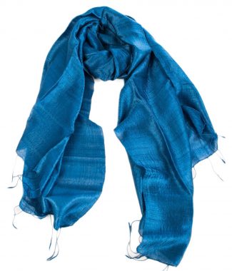 Blue Thai silk shawl