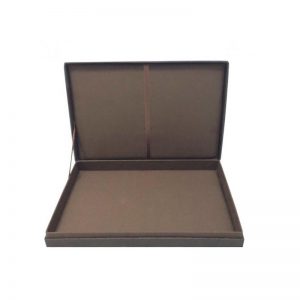 brown silk wedding box