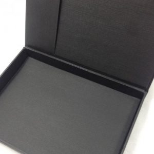 Luxury black paper invitation box