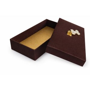 Rectangle chocolate brown Thai silk gift box