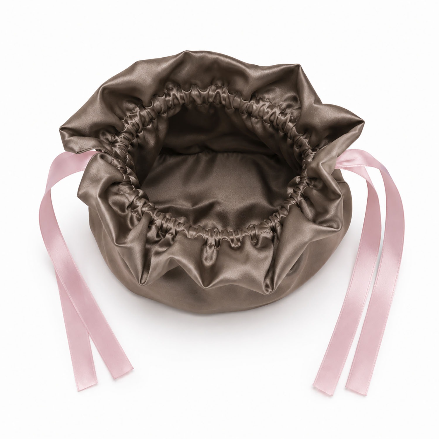 chocolate satin jewelry drawstring bag