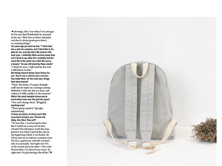 cotton backpack design