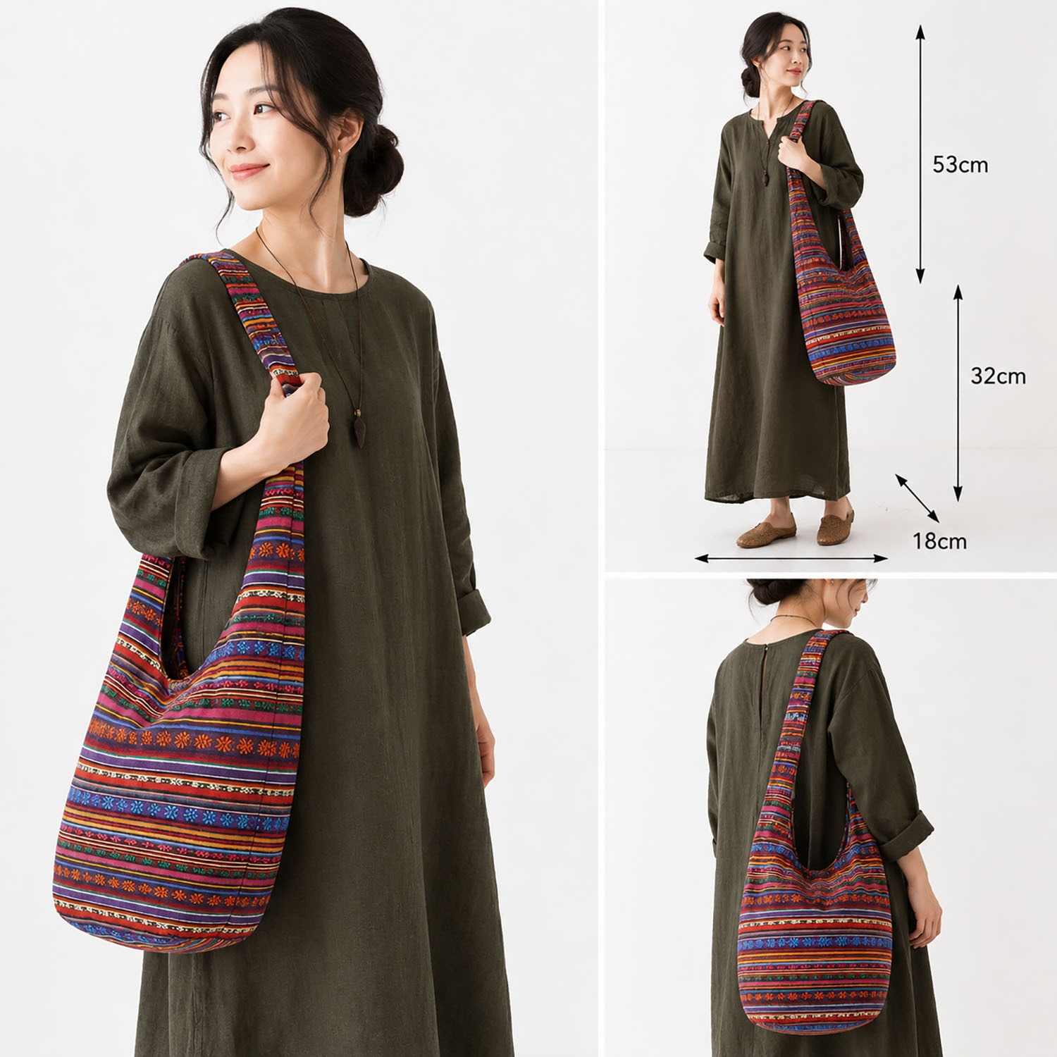 cotton hobo bag specs