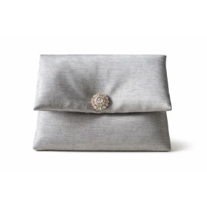 Cushioned Silk Envelope Crystal Button