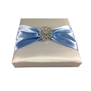 Embellished silk wedding box