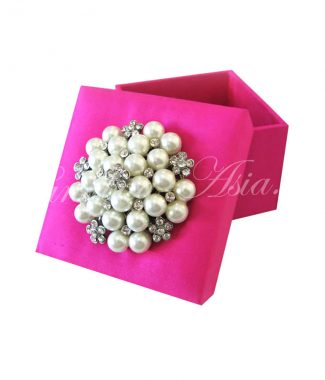 fuchsia pink favor wedding box