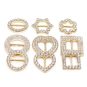 Gold plated crystal buckle
