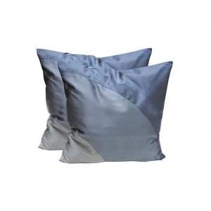 Grey Thai silk pillow cover