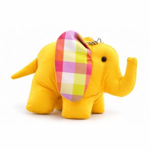 handmade Thai silk elephant keychain