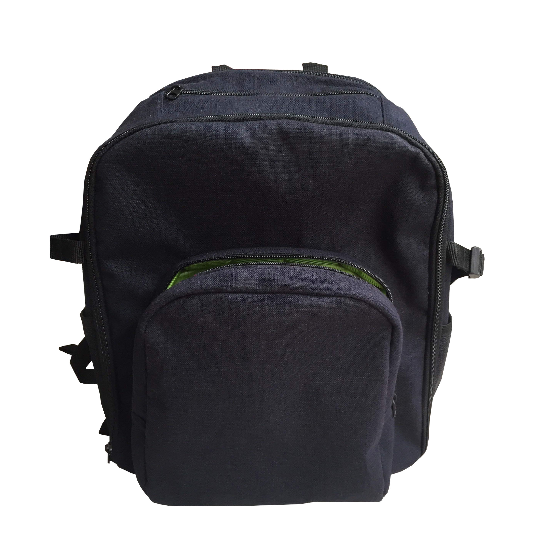 black hemp backpack