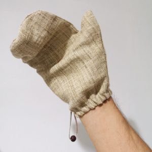 hemp glove for body scrub