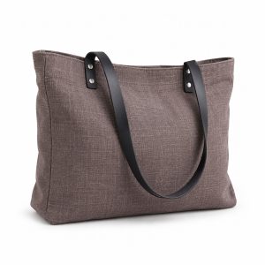 hemp tote leather handle